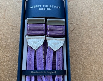 Tirantes trenzados en amatista de Albert Thurston