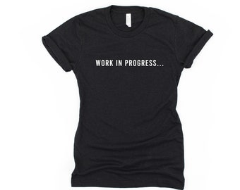 Workout Shirts, Workout Tanks For Women, Funny Workout Tanks For Women, Work In Progress, Workout Motivation, Gifts For Her, Fitness Tanks