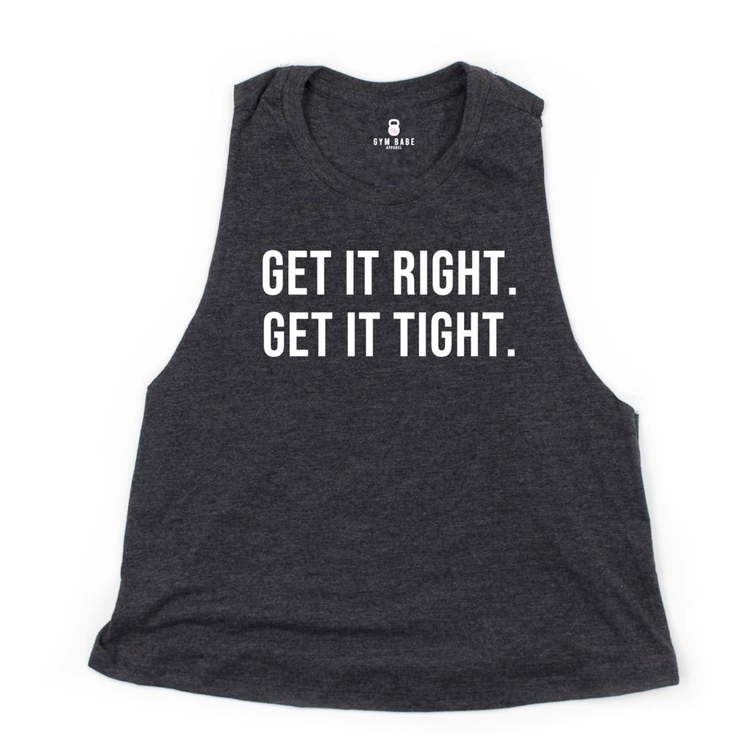 Cute Gym Clothes Gym Crop Top Get It Right Get It Tight Etsy