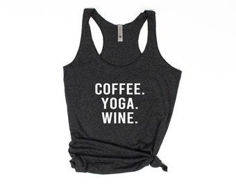 coffee yoga wine shirt