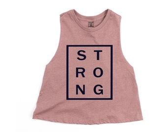 Workout Shirt, Workout Tanks For Women, Funny Workout Tank, Workout Clothes, Motivational Shirt, Feminist Shirt, Strong Crop Top, Gym Shirt