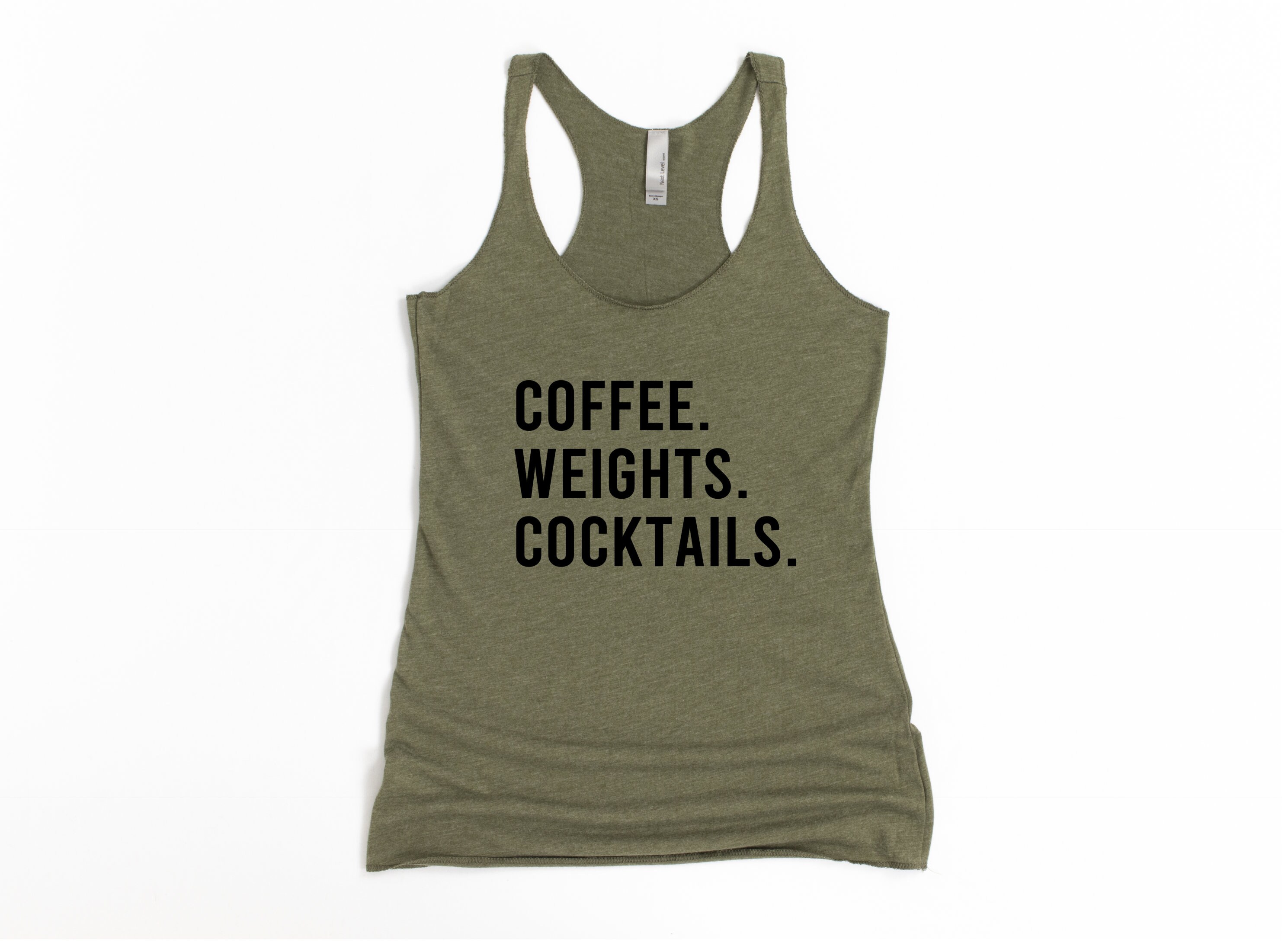 Workout Tanks For Women Coffee Weights Cocktails Gym Tanks | Etsy