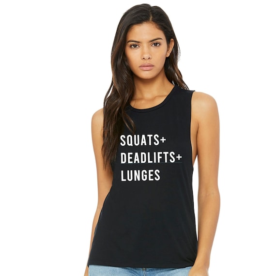 Workout Tanks for Women, Gym Shirts With Funny Sayings, Cute Workout  Clothes for Women, Squats, Deadlifts, Lunges, Leg Day, Gym Motivation 
