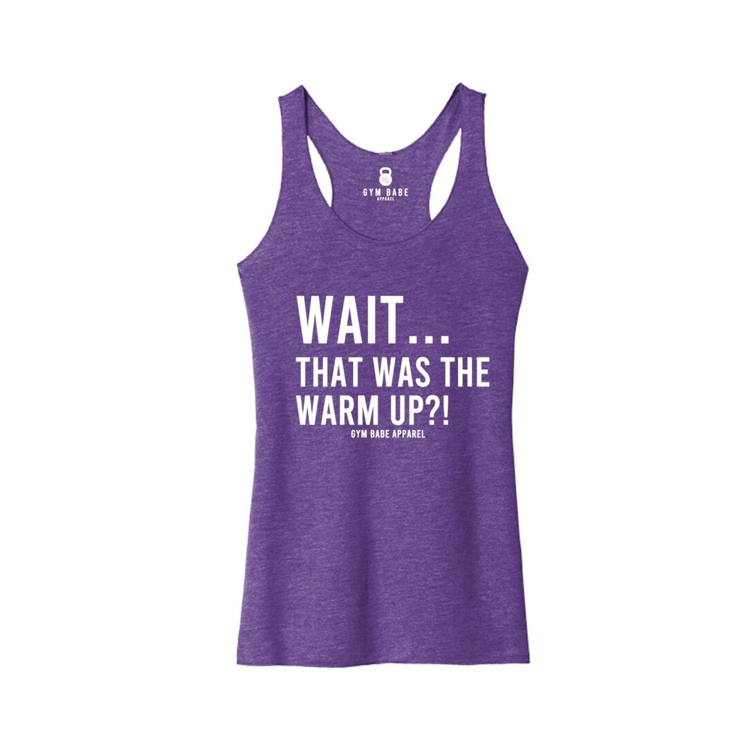 Cute Gym Clothes for Women, That Was the Warm up Tank, Workout Clothes