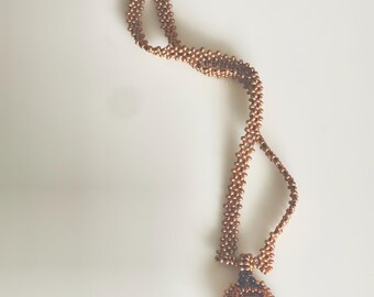 Handcrafted Bezel-Set Swarovski Stone Necklace – 9 Length, 5.5 Drop