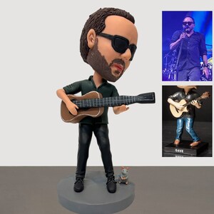 Custom Bobbleheads: Guitarist Guitar Player | Fully Customizable Bobblehead | Personalized Bobblehead Unique Gift for Birthday, Christmas