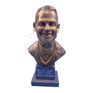 Custom Bobbleheads: Bronze Colored Head & Bust Statue | Personalized Bobblehead as Custom Gifts for Memorial, Birthday, Christmas etc.