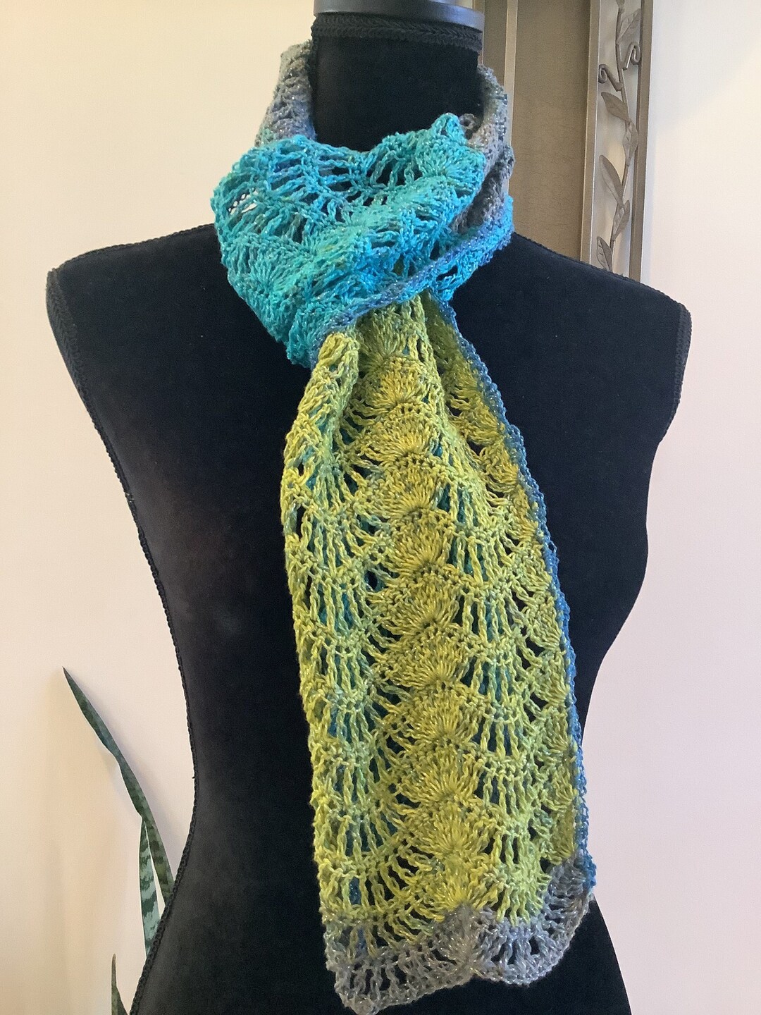 Crochet Scarf//crochet Lightweight Scarf Etsy