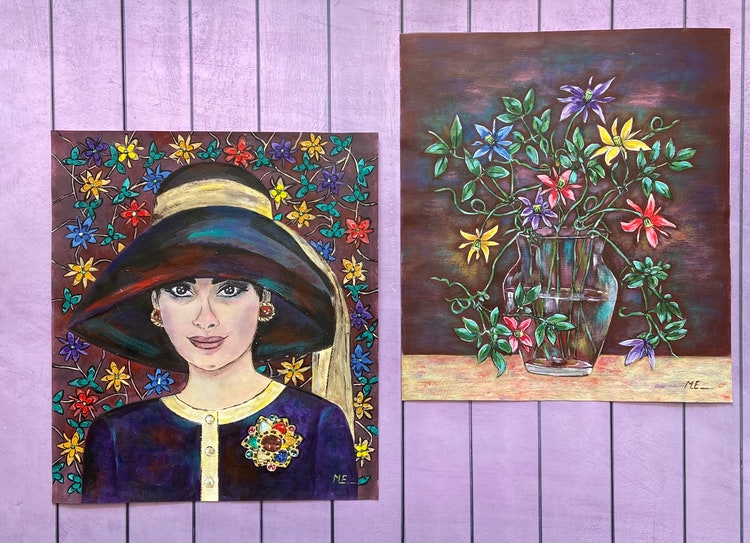 Price List &amp; Offers Set of 2 original painting Women’s