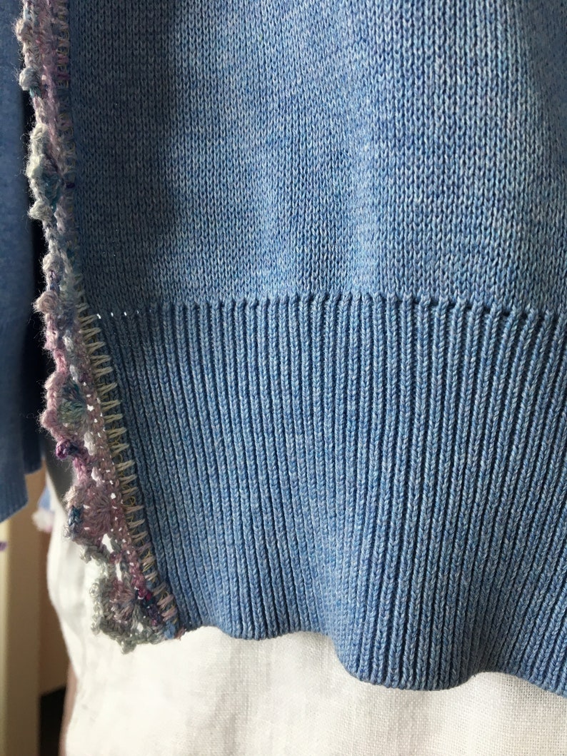 Edycled blue vest with Irish lace, 200 image 9