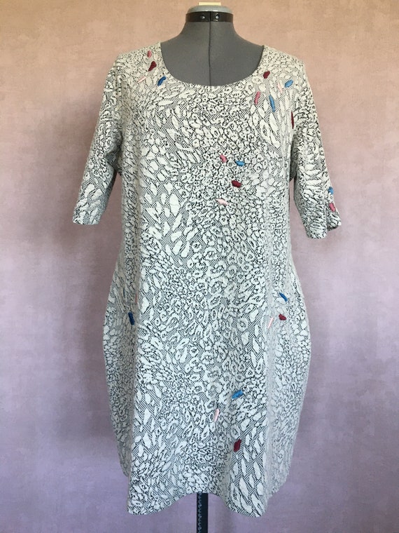 sachin and babi light blue dress Short Sleeves Jersey Dress With Embroidery  HERTROVE