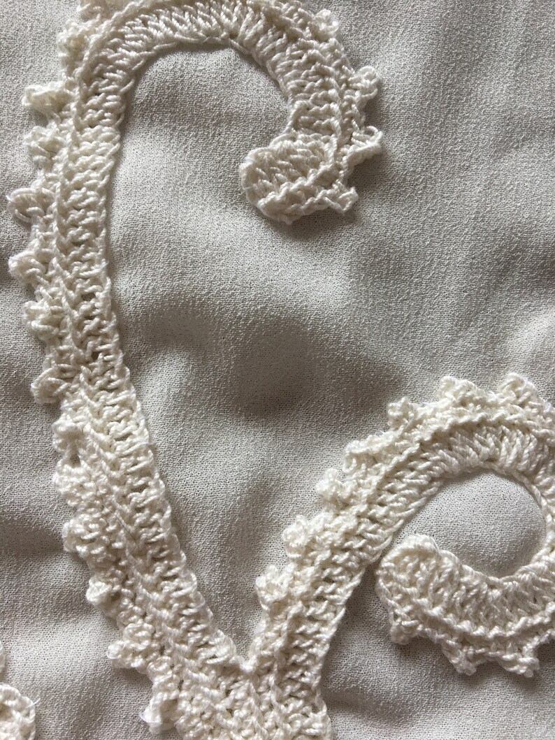 Creamy white blouse with crocheted lace, 114 image 7