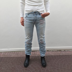 jeans boyfriend brodés à la main, 207 image 1