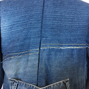 Wide patchwork vintage denim jacket,193 image 7