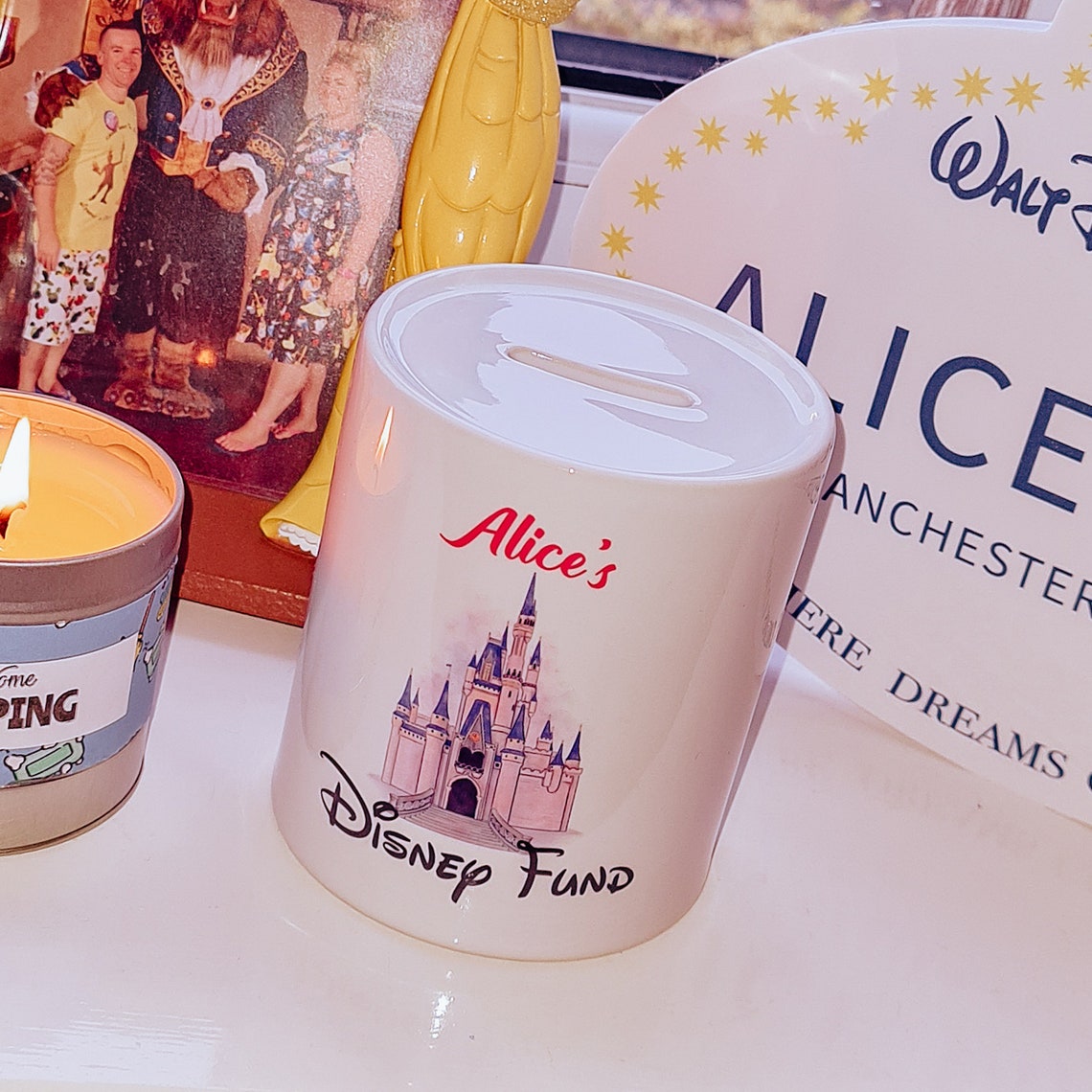 Disney Fund Money Box Personalised Disney Money Box Etsy