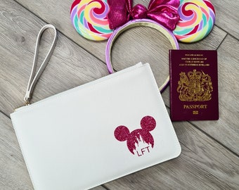 Disney Passport Wallet - Personalised Disney Travel Document Wallet - Travel Wallet - Accessory wallet - Perfect Gift for Honeymoon