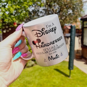 Disney Mug for Hairdresser, Hair Stylist Mug, Gift for Salon