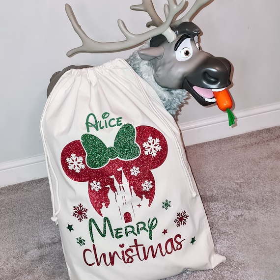 Personalised Disney Christmas Sack - Disney Christmas Decorations - Santa Sack
