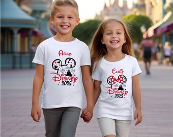 Matching Kids T Shirts for Disney Family Trip 2025 - Disney Trip Children's T Shirt for Family - Mickey Mouse T Shirt - Minnie Mouse T Shirt