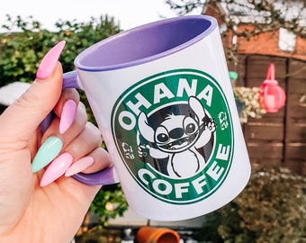 Stitch Mug - Disney Coffee Mug - Personalised Mug Gift- Lilo and Stitch - Ohana Disney Mug