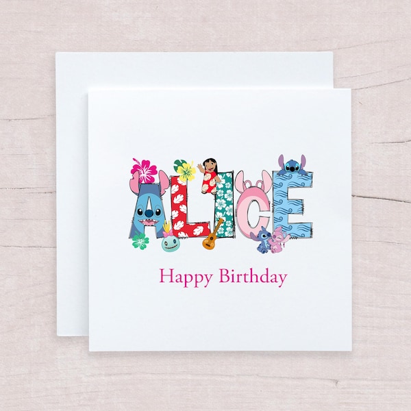 Stitch Birthday Letter - Etsy
