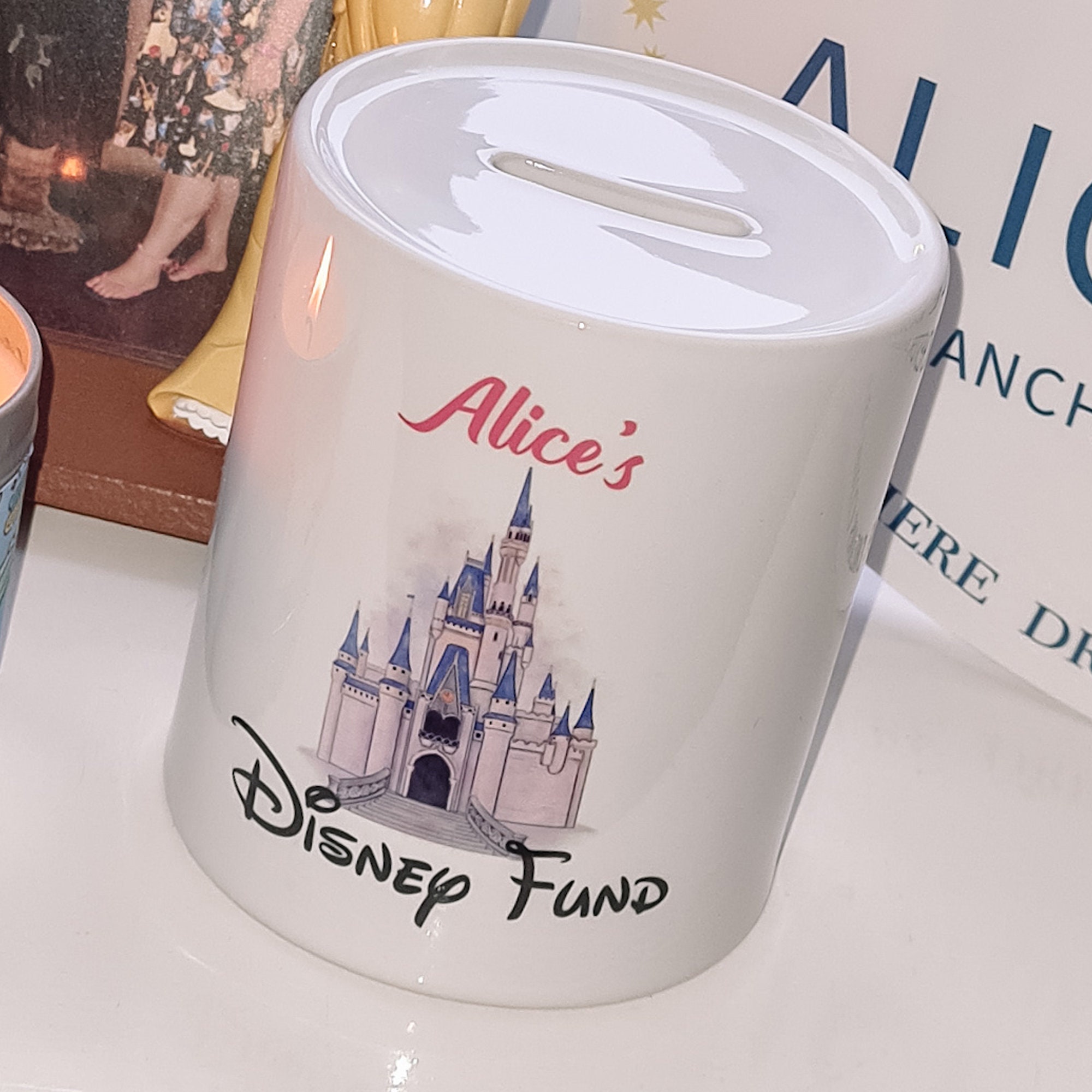 Disney Fund Money Box Personalised Disney Money Box Etsy