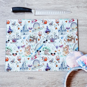 Disney Chopping Board - Personalised Chopping Board - Glass Chopping Board - Kitchen Gift