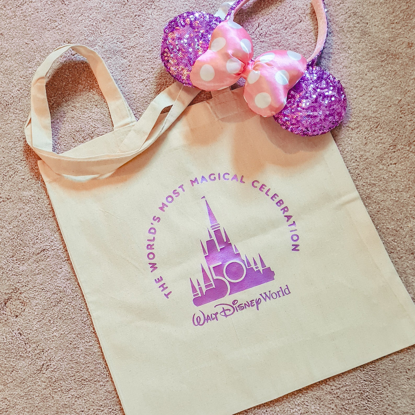 Disney Bag Walt Disney World 50th Anniversary Tote Bag | Etsy