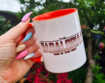 Dadlorian Mug, Mandalorian and Grogu Mug for Dad, Star Wars Father's Day Gift