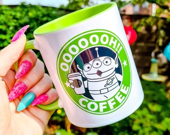 Disney Coffee Mug - Personalised Mug Gift - Toy Story Alien Mug - Toy Story Mug
