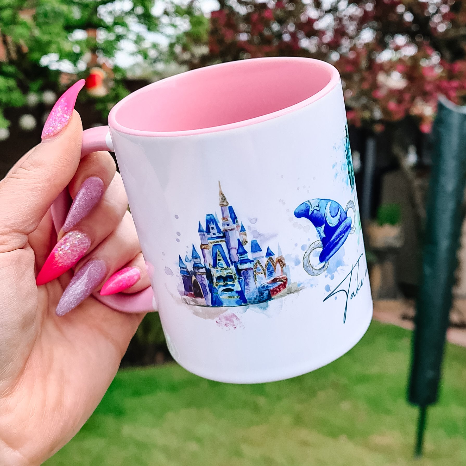 Personalised Disney Mug Disney World Mug Disney Parks Fan Etsy