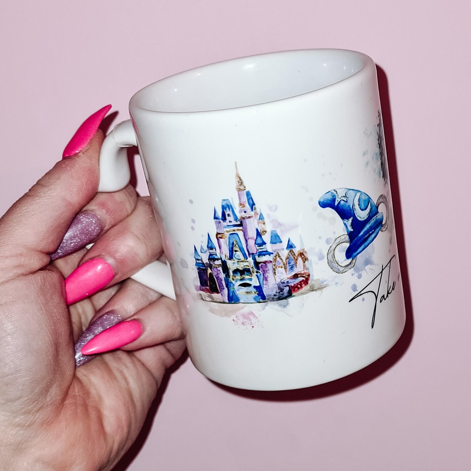 Personalised Disney Mug Disney World Mug Disney Parks Fan Etsy