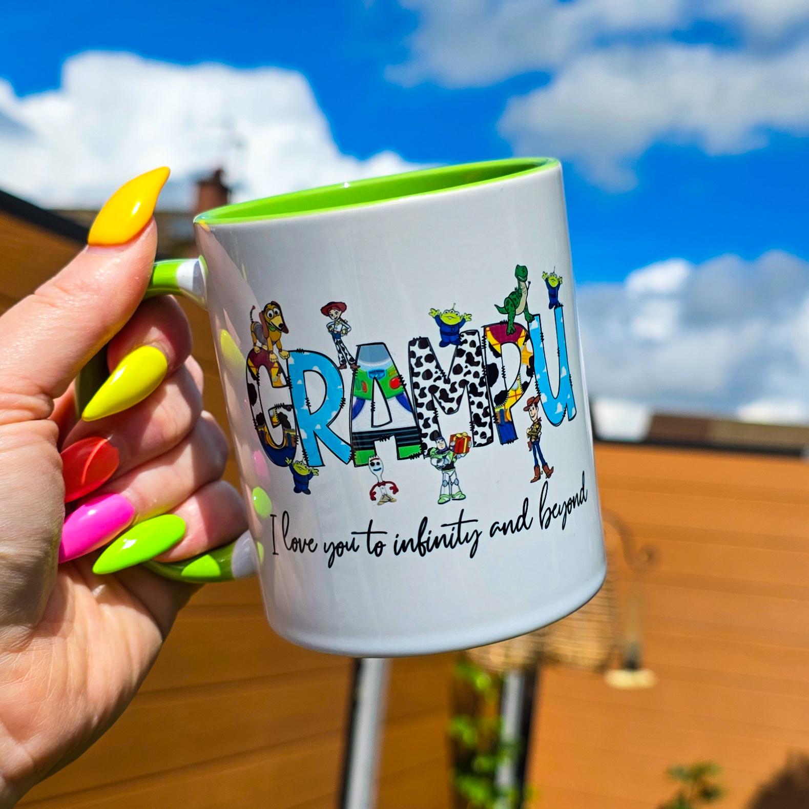 Personalised Disney Dad Mug for Father's Day, Toy Story Doodle