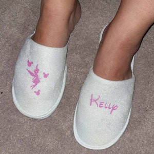 Personalised Slippers for Disney Wedding Perfect for Hen Party Gift Bags Ideal for Bridesmaid Gifts and Spa Weekend Gifts image 5