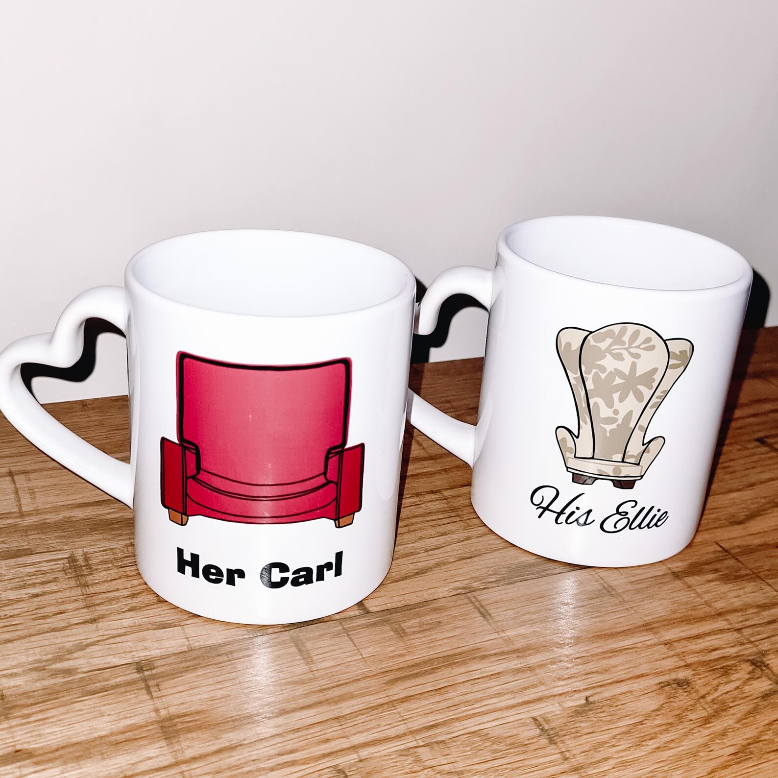 Disney Mug Set Mr and Mrs Gift Disney up Mug Set Carl Etsy