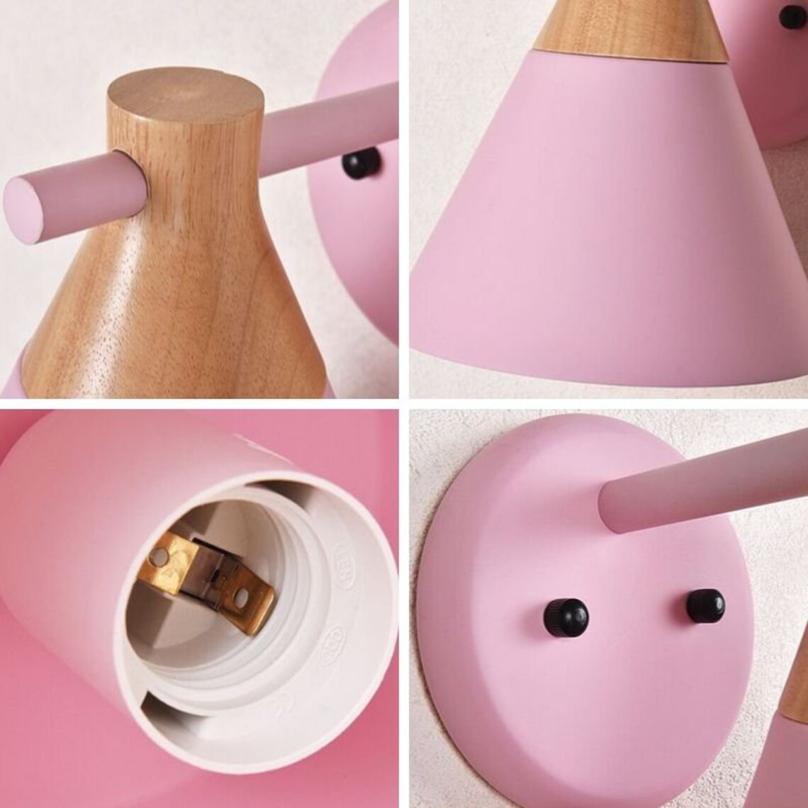 Gray Wood Wall Light Lamp Sconce Fixture Nordic Light Light Etsy Canada