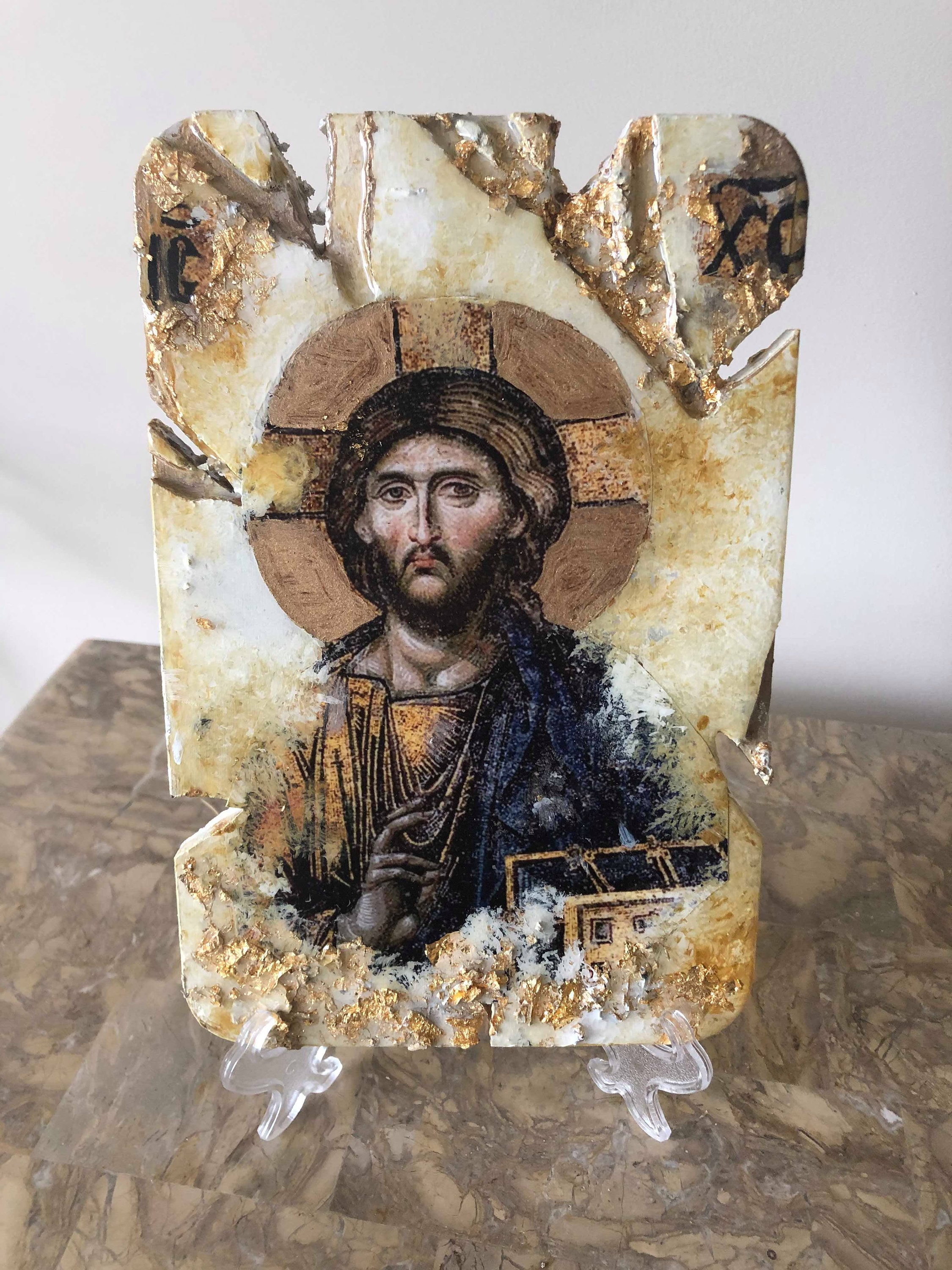 3d Religious Icons Jesus Christ Icon Art Handmade 1 off Piece - Etsy