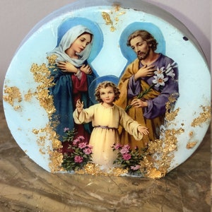 Religious icon Holy Family Catholic Favor bombonieri gift christening engagement birthday present Orthodox