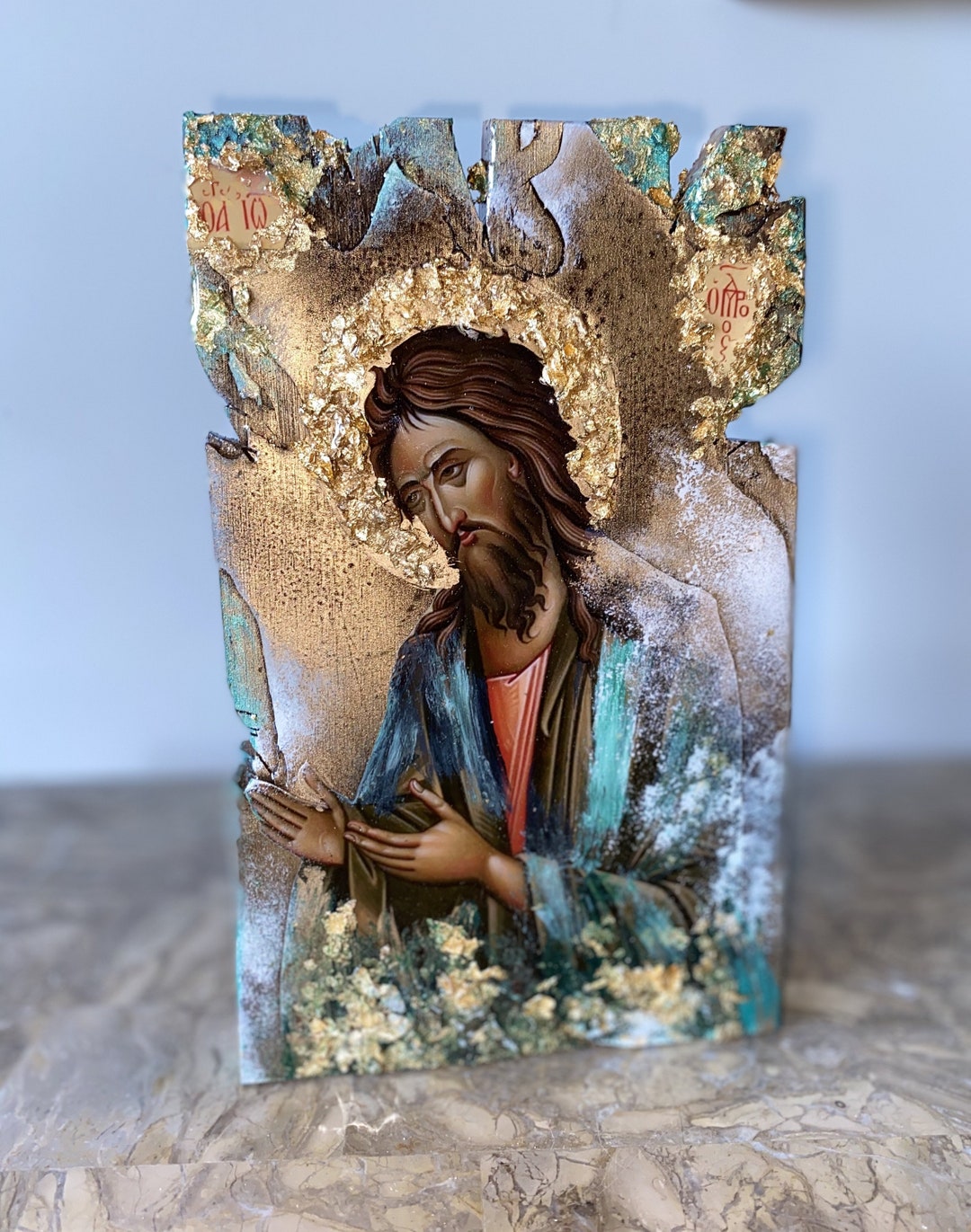 Saint John Religious Handmade Icon Art - Only 1 off - Original Ready to ...