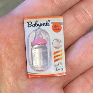 Miniature Dollhouse Baby milk drink bottle shower gift accessories packets doll  1:12