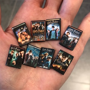 Miniature Dollhouse SET OF 8  dvd TV living room entertainment movie 1:12 scale handmade