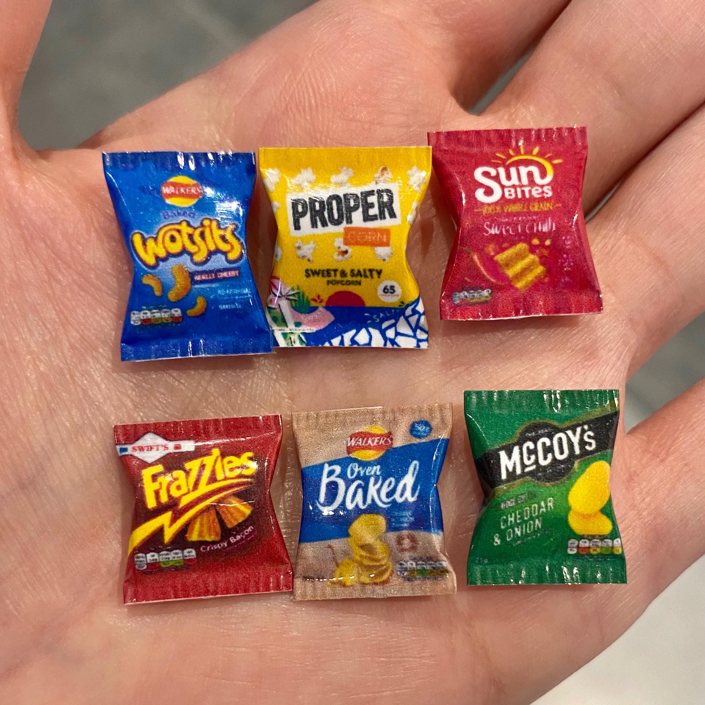 Casa Delle Bambole In Miniatura SET DI 6 Snack Assortiti, Patatine