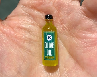 Miniature Dollhouse Olive oil cooking food kitchen fresh decor doll 1:12
