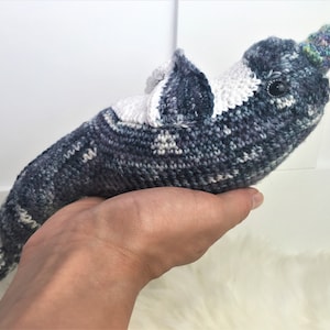 Narwal, Unicorn Whale - PDF crochet pattern (German)