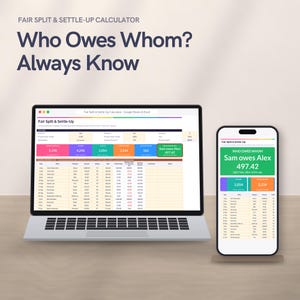 Split Bills Spreadsheet for Couples, Fair Split by Income, Who Owes Who, Google Sheets