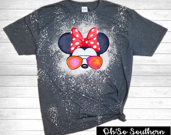 Minnie Sunglasses Bleached Shirt