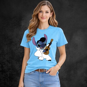 Elvis Stitch Shirt, Stitch Graphic Tee, Lilo and Stitch Shirt, Disney Trip T-Shirt Bild 3
