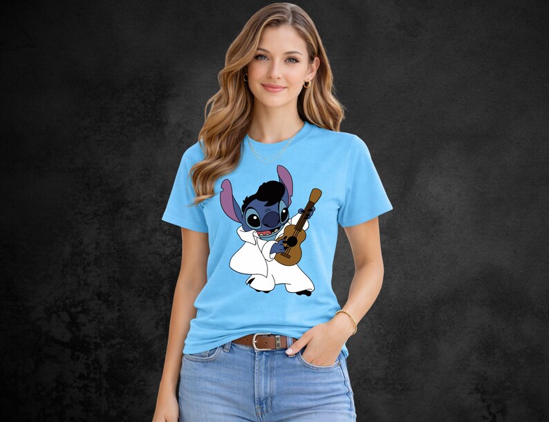 Elvis Stitch Shirt, Stitch Graphic Tee, Lilo and Stitch Shirt, Disney Trip T-Shirt Bild 3