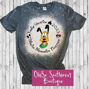 Pluto Family Vacation Bleached Shirt