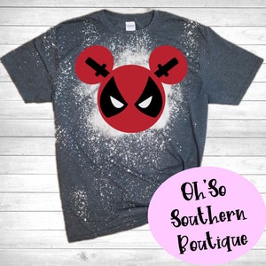 Dead Pool Mickey Ears Bleached Shirt